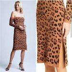 L'Agence L’AGENCE Felicia Off The Shoulder Leopard Sweater Dress Size Large New w/ Tags! Photo 2