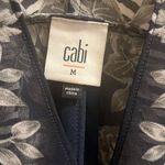 CAbi ✨ Navy Blue Striped Floral Semi Sheer Yacht Sz Medium Navy Tunic Top✨ Photo 6