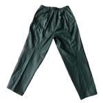 LORD & TAYLOR Women Green Straight Soft Genuine 100% Leather Pants VTG Sz 16 Black Photo 7