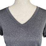 Champion women's size medium gray pullover short sleeve v-neck stretchy t-shirt Photo 4