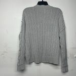 Aeropostale Aéropostale Women’s Light Gray Cable Knit Sweater Size L Cozy Pullover Photo 9