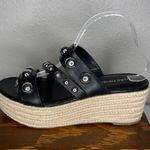 Marc Fisher Jalyn Platform Espadrille Sandals Black With Studs Size 8.5 Photo 2