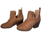 ZBY women’s Brown Suede Ankle Boots W/side cutout size 5 Photo 1
