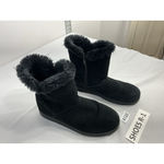 Target Womans Winter Boots 8 Black Suede Fully Lined Side Zip NWOT Photo 1