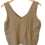 Tahari ‎ Tan Beige Wool Blend Sleeveless V-Neck Cropped Tank Size Medium Photo 0