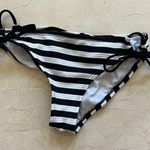 Xhilaration  Sz Small Black/White Striped Brazilian Bikini Bottom Photo 0