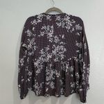 Hem & Thread  Boho Floral Babydoll Blouse Sz S Photo 10