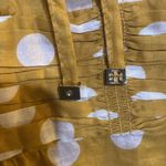 Tory Burch polka dot short sleeve blouse in mustard yellow Photo 10