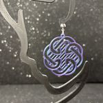 Handmade Blue and Purple Color Shift Celtic Knot Earrings Photo 1