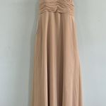 Azazie NWT Fifi Sand A-Line Strapless Chiffon Convertible Bridesmaid Dress Photo 0