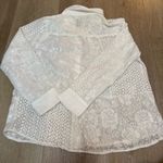 Ecru  Streep Patchwork Embroidered Shirt Photo 8