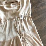 Princess Polly Lia Champagne Satin Ruffle Dress Photo 3