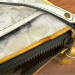 Coach Vintage Y2K 2182 Metallic Silver Monogram Canvas Baguette Demi Mini Bag Photo 13