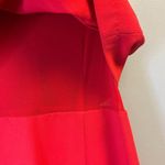 Halogen Dress Red-Orange Split Top w/ Mesh Underneath Sz 6 EUC Pencil Skirt Photo 3