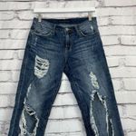 Rock & Republic Dark Wash Straight Leg Jeans Mid Rise Distressed 28x26 Y2K Denim Photo 5