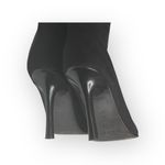 Bebe 𖤐 Over the Knee Stiletto Heeled Pointy Toe Boots 𖤐 Black Vegan Suede 𖤐 Photo 3