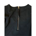 Carmen Marc Valvo  Long Sleeve Zip Stretch Peplum Hem Blouse Womens S Black Top Photo 5