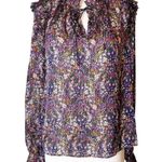 Generation Love  Thea Lurex Viola Silk Blend Blouse sz S Photo 1