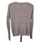 Brandy Melville  Rib V-Neck Sweater Pullover Taupe Purple Photo 1
