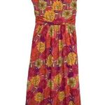 Tabitha Webb  Floral Print Pink And Orange Maxi Dress Size Medium Photo 0