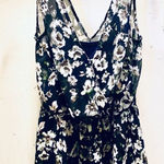 ASTR Floral Romper Blue Gray Small Photo 0
