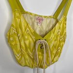 Plenty By Tracy Reese Yellow Green Lace-Up Crop Top Women's Size Small S Photo 2