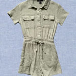 Forever 21 Gauzy Romper Size XS in Sage Green Photo 0