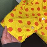 Vintage 70s Fritzi Yellow Polka Dot Dress with belt Dotted Swiss Size M Photo 10