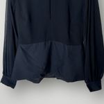 C/MEO COLLECTIVE  Black Sheer Sleeve Peplum Blouse Size L NWT‎ Photo 5
