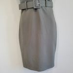 Bar III Gray V-neck Sleeveless Belted Sheath Pencil Dress Office Work Size XS Photo 5