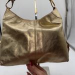 Dooney & Bourke Dooney Bourke Gold Metallic Leather Hobo Shoulder Bag Purse Photo 11