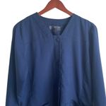 Greys Anatomy by‎ Barco Women Scrub Top L Medical Uniform Nurse Workwear Dental Blue Size L Photo 8