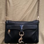 Rebecca Minkoff Mini MAC monogram Initial Black Leather Crossbody Bag Photo 0