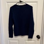 Quince  Women's Mongolian Cashmere V-Neck Sweater True Navy Blue M Photo 2