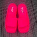 Olivia Miller Uproar Wedge Sandals Slip on Open Toe Platform Slides Pink Sz 7 Photo 11