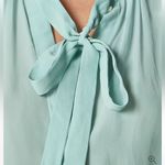 J.Crew Tie-neck blouse in crepe de chine black satin size 2 Photo 6