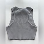 Aritzia  Babaton Sculpt Knit Racer Cropped Tank grey M Photo 2