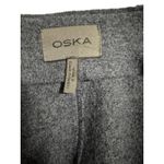 Oska Germany Virgin Wool Draped Collar Coat Blue Gray Size 2 M/L Size L Photo 3
