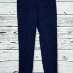 Isaac Mizrahi  Live! NWOT Size 0T Blue & Black Paisley Print Pull-On Ankle Pants Photo 0