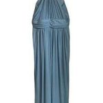 Birdy Grey Kiko halter Formal fairy bridesmaid dress Mesh dusty blue size medium Photo 0