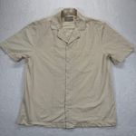 Everlane  Camp Shirt Textured Button Up Short‎ Sleeve Casual Beige Size M Photo 0