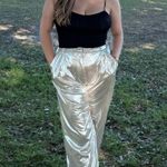 Metallic Gold Pants Size M Photo 0