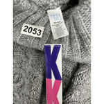 Time & Tru Womans  Gray Cable Knit Turtleneck Poncho One Size Photo 2