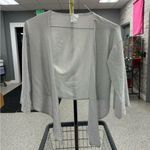 Olivia Rae  Silver Cardigan Sweater Lightweight Knit Photo 0
