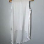 Zac and Rachel Hi Lo Blouse Sleeveless Lightweight Lagenlook Women’s Medium White Photo 3