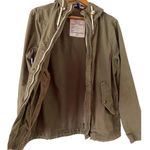 H&M Divided Sage Army Green Full Zip Canvas Utility Jacket Size Small Photo 4