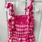 boutique hot pink gingham top Size L Photo 1