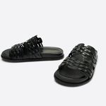 Intentionally Blank Brian Black Leather Slide Sandals 39 / US 8.5 Photo 2