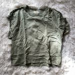 Nation Ltd  Nadra tee with poplin sleeve in green Photo 1