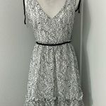 Cupcakes and Cashmere New Size 6 White, Black Lace Ruffle Fit & Flare Dress Photo 1